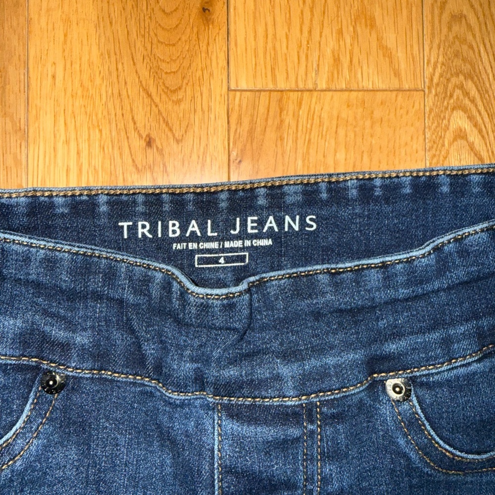 Tribal Women's Dark Blue Stretch Denim Jeans